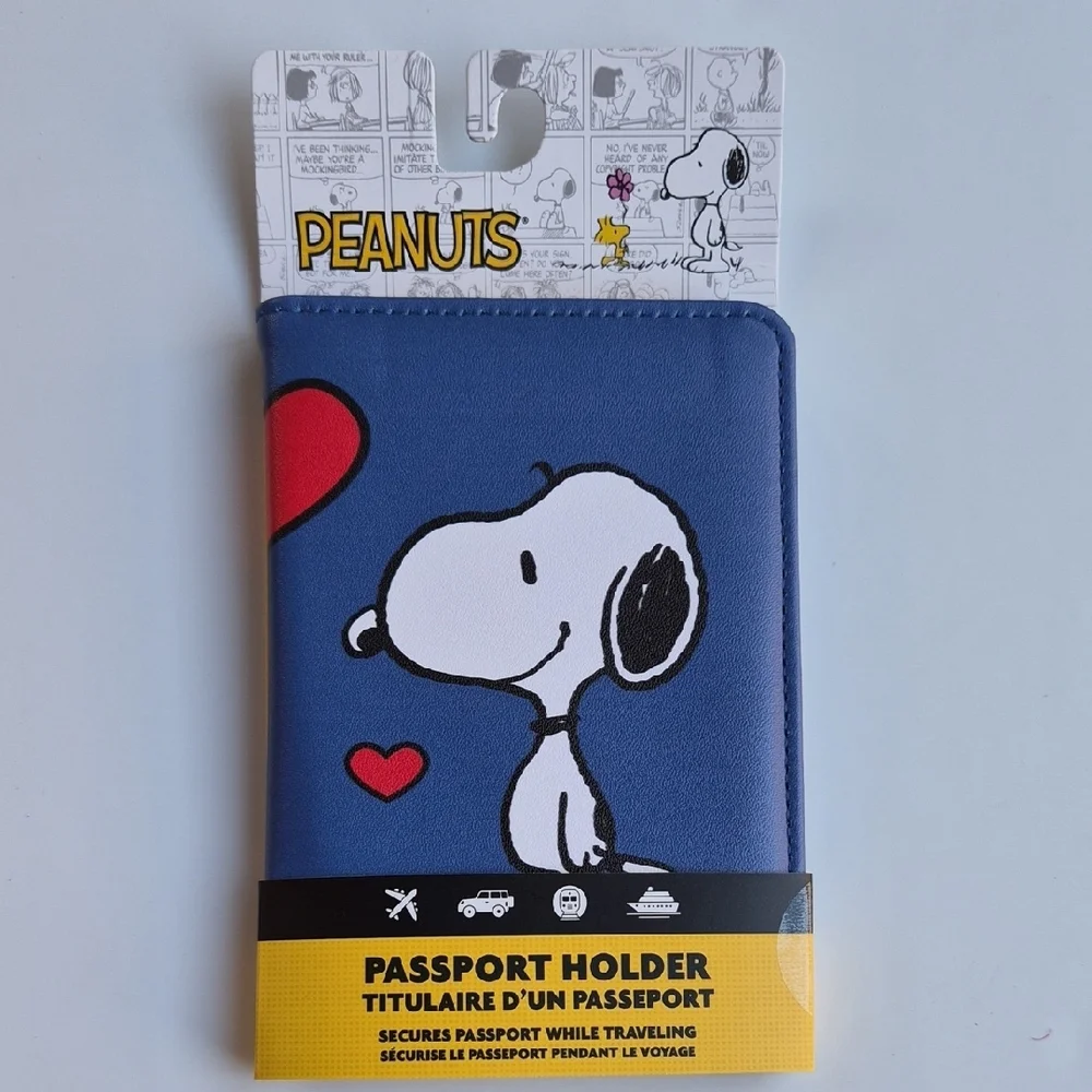 Peanuts Snoopy Blue and Red Passport Cover - Picture 1 of 7